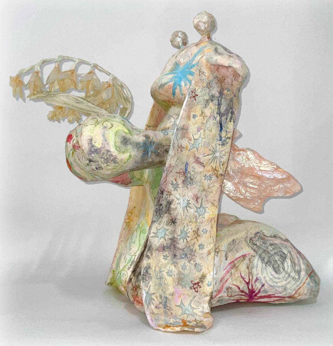 🌟 Wish of Muguet Fairy, 480(h) x 285(w) 425(d), Mixed media on Paper Mache, 2023