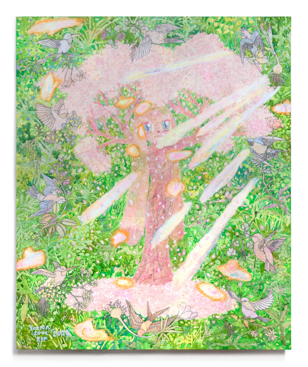 arewell Snow Queen, 100 x 80.3 cm, Mixed media on panel, 2022