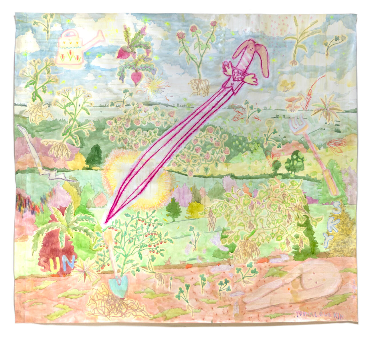 🌟 Quiet life, 150 x 170 cm, Mixed media, Beeswax on paper, 2021