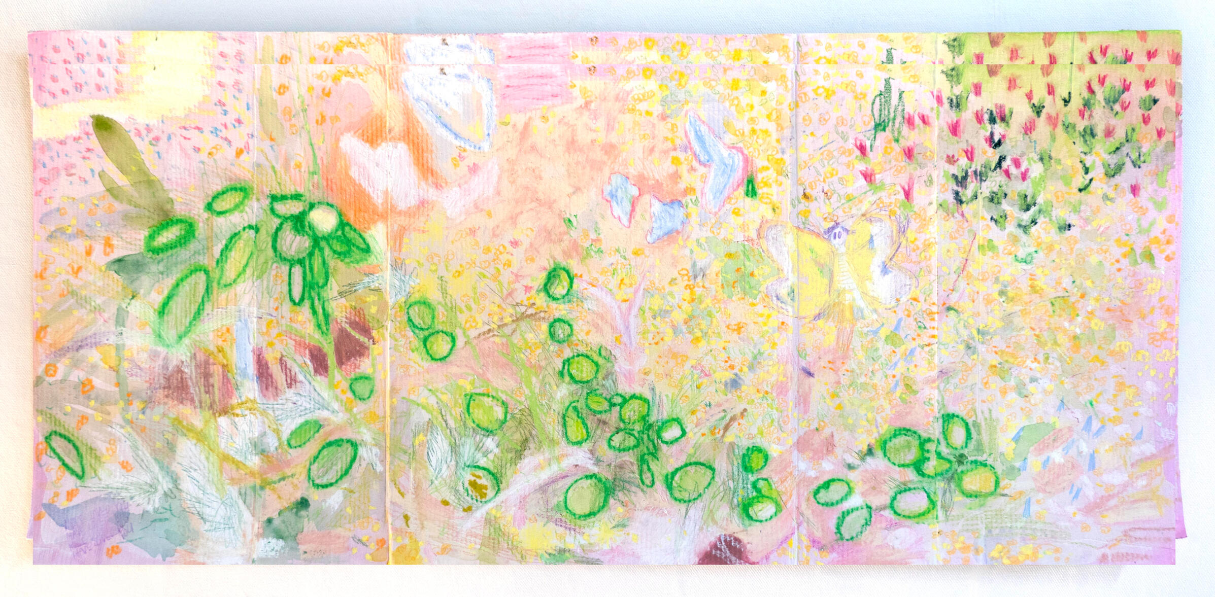 🌟 Fairy memories, 38x88cm, Mixed media on Cardboard, 2020